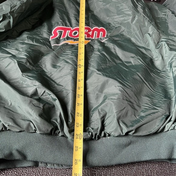 Men's VTG Tri Mountain Fleece Lined Windbreaker Bomber Jacket sz XL Storm Logo - Picture 8 of 10